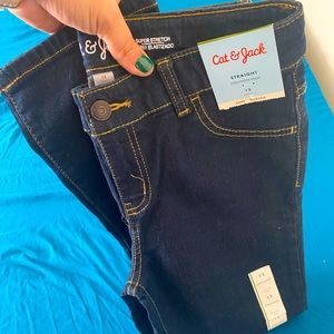 NEW with tags 💙 Cat & Jack - girls - size 12 dark denim stretchy skinny jeans